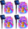 4Pack 400 LED Solar Light Outdoor Lamp String Lights For Holiday Christmas Party Waterproof Fairy Lights Garden Garland