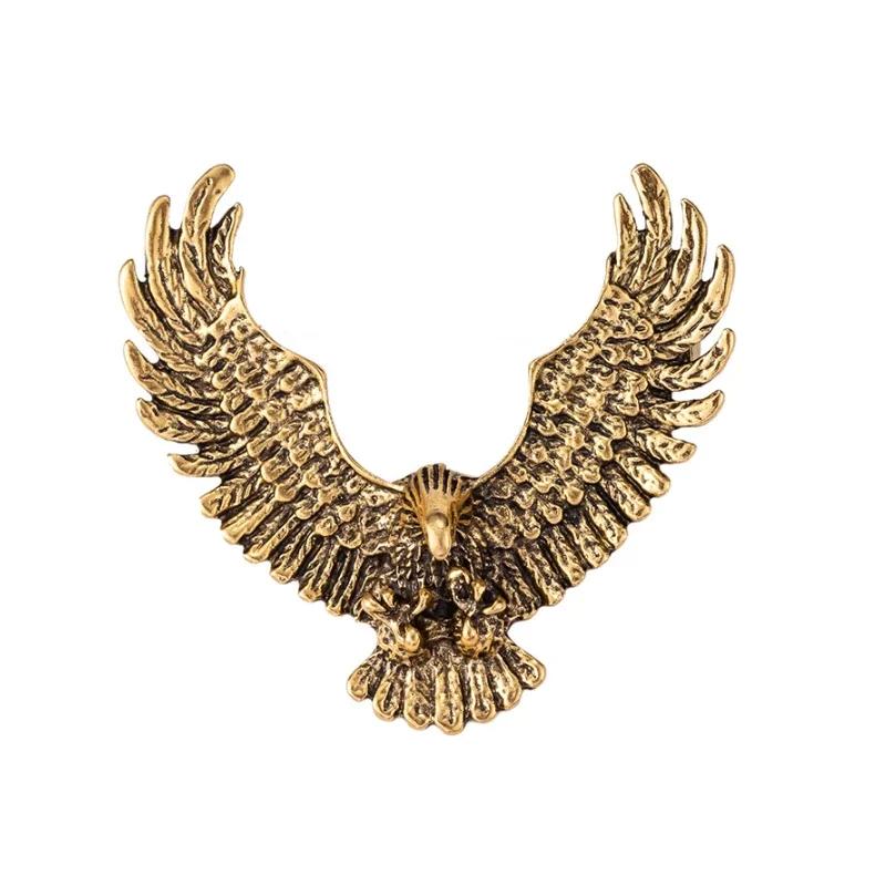 Vintage Alloy Eagle Brooches Animal Corsage Men's Suit Shirt Collar Pins Fashion Badge Accessories Casual Jewelry Giftsi-Remiel