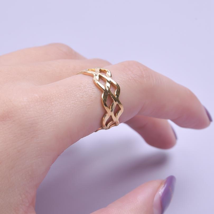 Stainless Steel Rings For Women Men Water Ripples Rainbow/Gold/Silver Color Ring Engagement Fashion Jewelry Party Bague Mujer