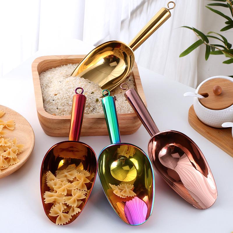 U-Shaped Stainless Steel Ice and Rice Scoop