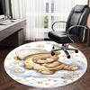 1PC Bear Cloud Non-Slip Floor Round carpet, Office, family, bedroom, Large Area Rug Indoor Rugs,  Durable Polyester-L0410