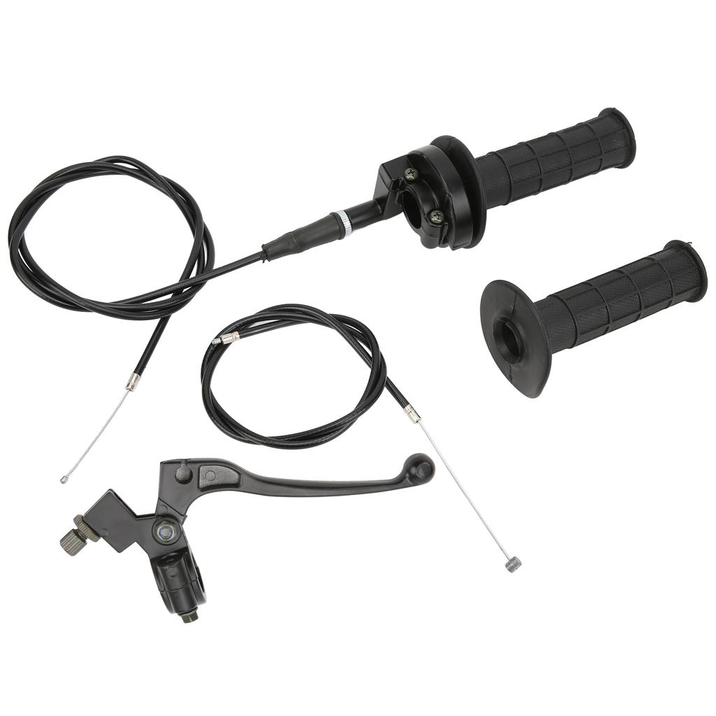 7 8in Throttle Brake Handle Cable Kit Black Matte Texture Replacement for 50cc 90cc 110cc 125c 4 Stroke Dirt Bike