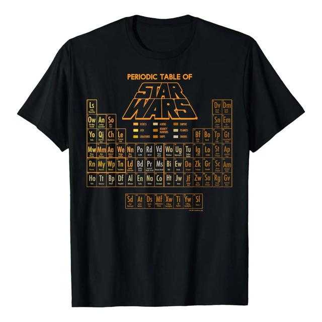 Star Wars Character Periodic Table T-Shirt Co S