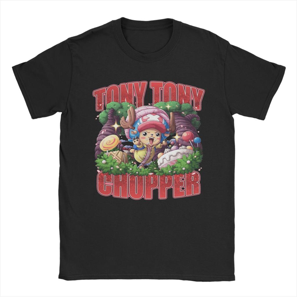 Casual Cute Tony Tony Choppers TShirt Men O Neck 100 Cotton T Shirt Japanese Anime Short Sleeve Tee Shirt Gift Idea Tops