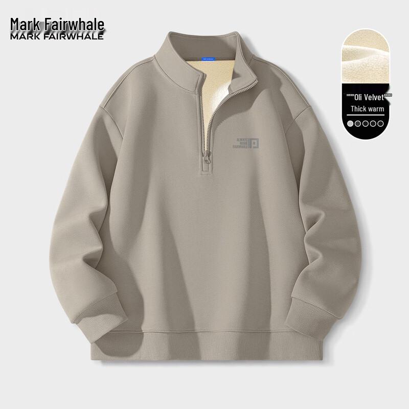 

Mark Fairwhale Men s Fleece-Lined Half-Zip Stand-Up Collar Sweatshirt 3XL