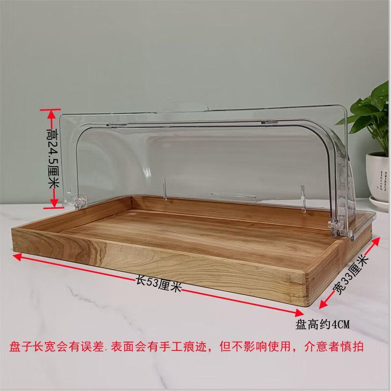 Transparent Plastic Food Display Tray with Flip Lid