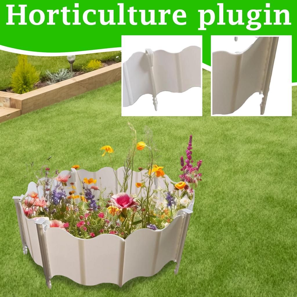 20pcs Garden Border with Ground Stakes, Outdoor Edging, Flower Bed Barrier, Edging for Yard