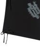 PRENDA Corset Detail One-Off-Shoulder Short Sleeve Black