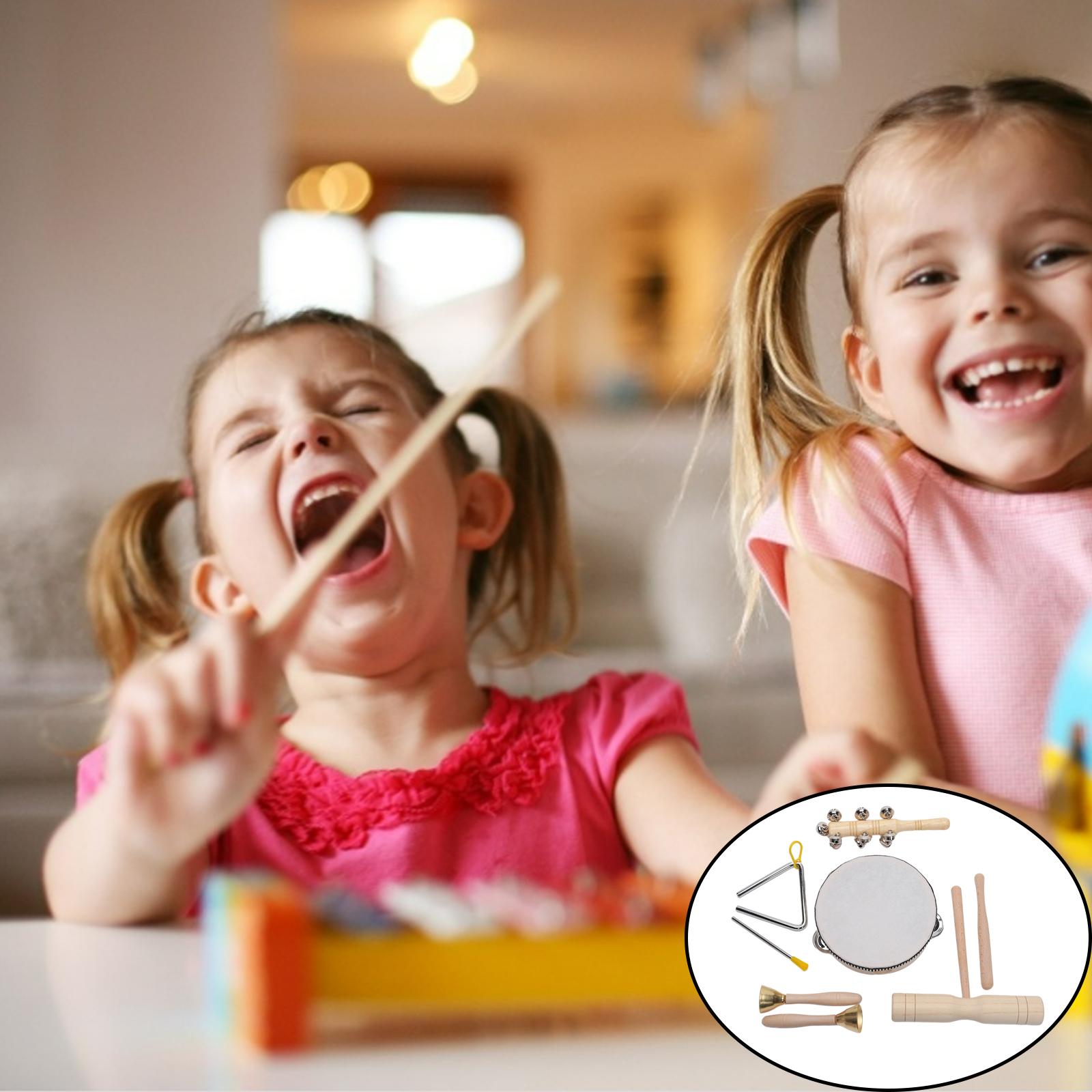 International Wooden Music Set Hand Bells Music Early Education Percussion Instrument Toy for Children Kids