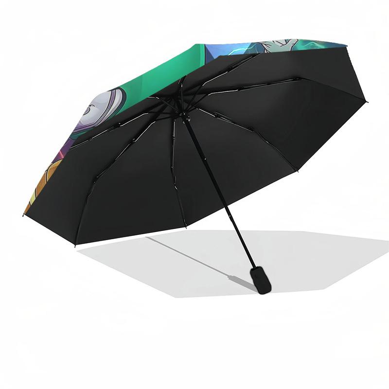 1pc Power Rangers Automatic Opening Umbrella - Portable Tri-Fold Design with 8-Bone Iron Frame - Outdoor Umbrella for Fans, Travelers, Daily Use - Ide