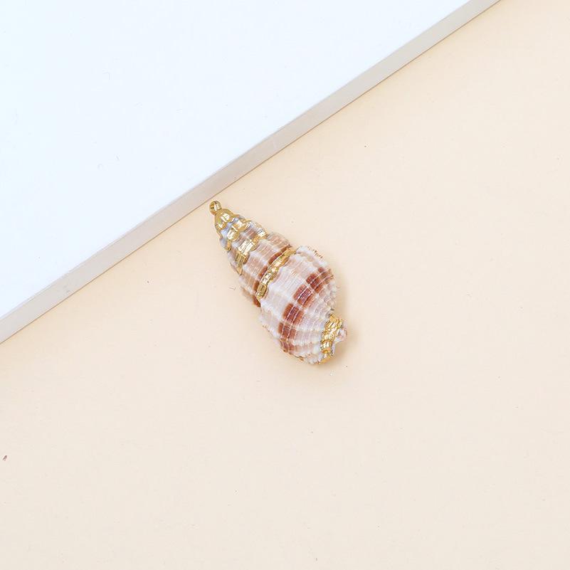 Electroplated Natural Shell Conch Scallop Pendant for DIY Necklace & Bracelet Jewelry