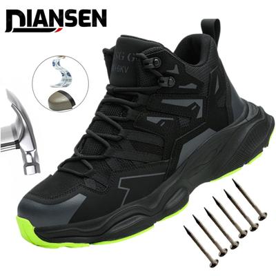 Fashion Men Safety Boots With Steel Toe Cap Anti-Smash Work Safety Shoes Men Indestructible Work Hiking Warehouse Shoes