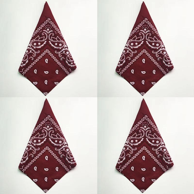 1/4/6pcs Paisley Bandana Printed Square Scarves Wristband Hair Band Neck Scarf Headwear Handkerchief Unisex Fashion Head Square