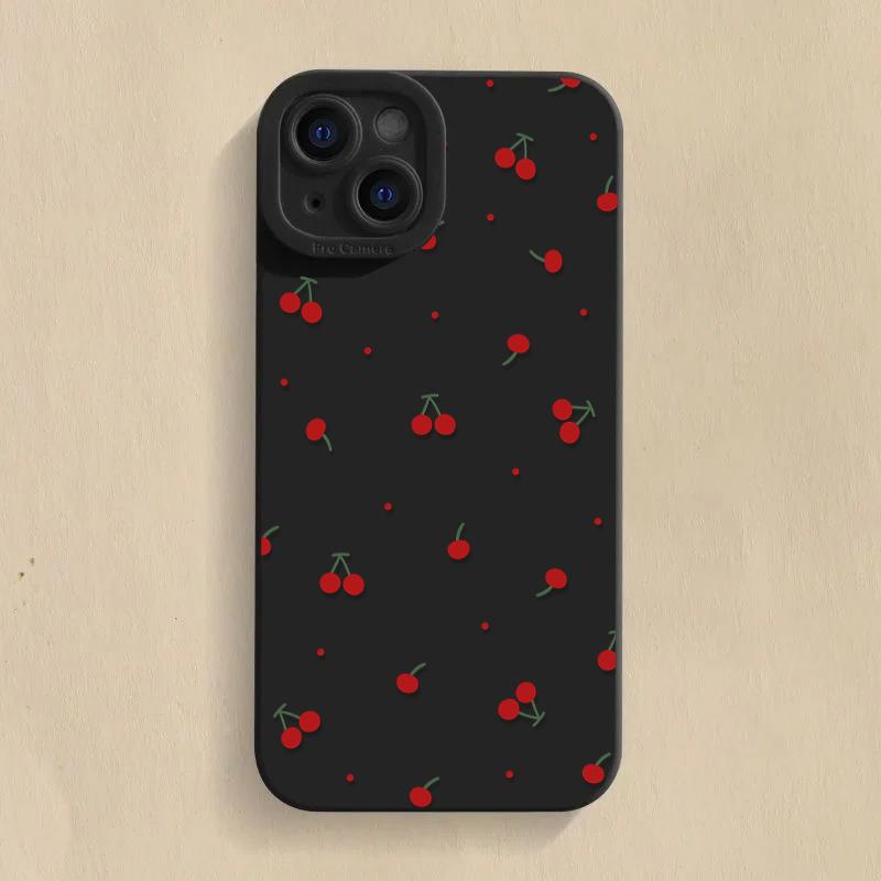 Cute Cherry Pattern Silicone Phone Case For Xiaomi Mi 15 14T 13T 12T Pro 14 13 11 Lite 5G NE Poco F6 F5 X5 M6 X7 Pro Soft Cover