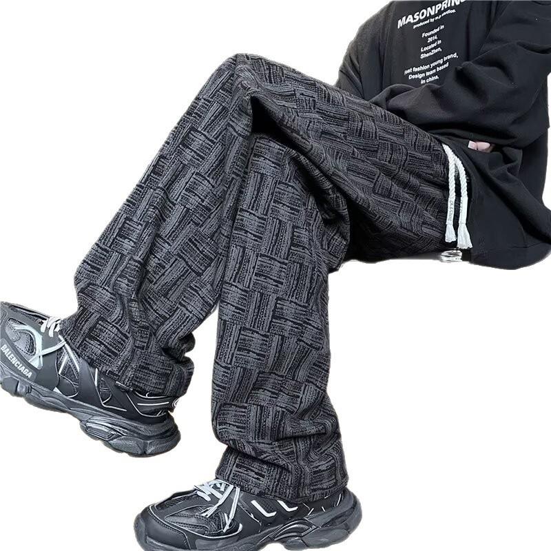 New Loose Casual Pants Men's Trend Versatile Pants Summer Thin Pendant Wide-leg Pants