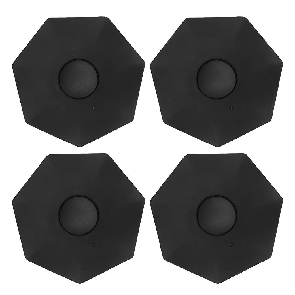 4 Stück Radnabenkappe Schwarz Stilvoller Look Staubdicht Schnallenmontage Schützende Mittelradnabenkappe für Fahrzeug