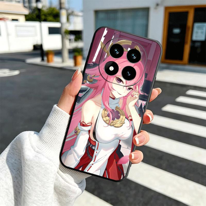Genshin Impact Yae Miko Soft Phone Case for Xiaomi Redmi Note 12 13 14 15 Pro Plus 11 12S 11S 11T 10 4G Black Cover Back Shell