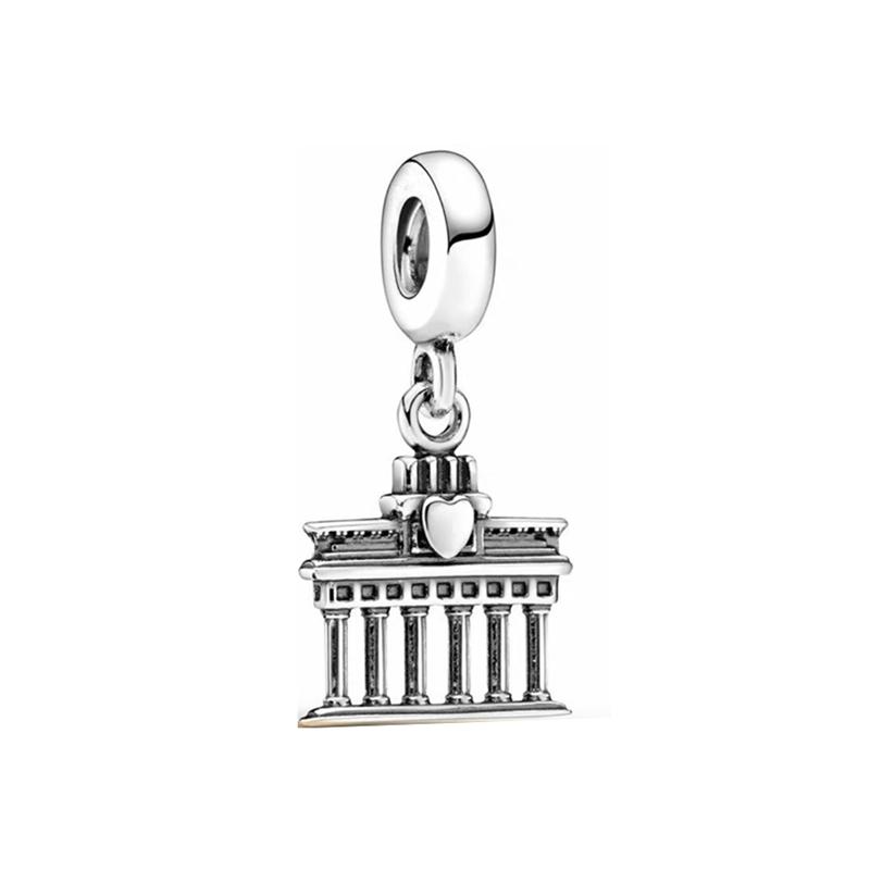 DlY Jewelry Gift Paris Eiffel Tower Charm 15th 21th 50th Celebration Dangle Bead Fit Europeans Silver Bracelet