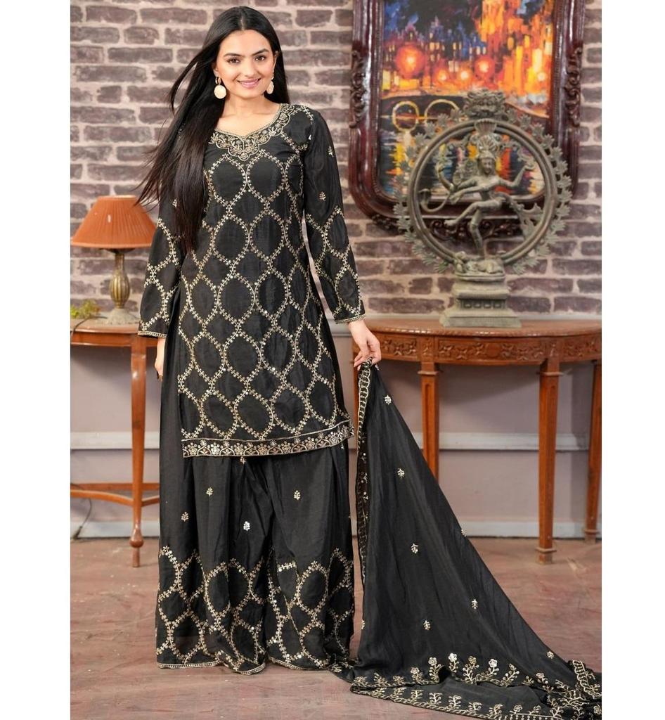 Indian Women Designer Sharara Salwar Kameez Set Bollywood Pakistani Salwar Suit Party Wear