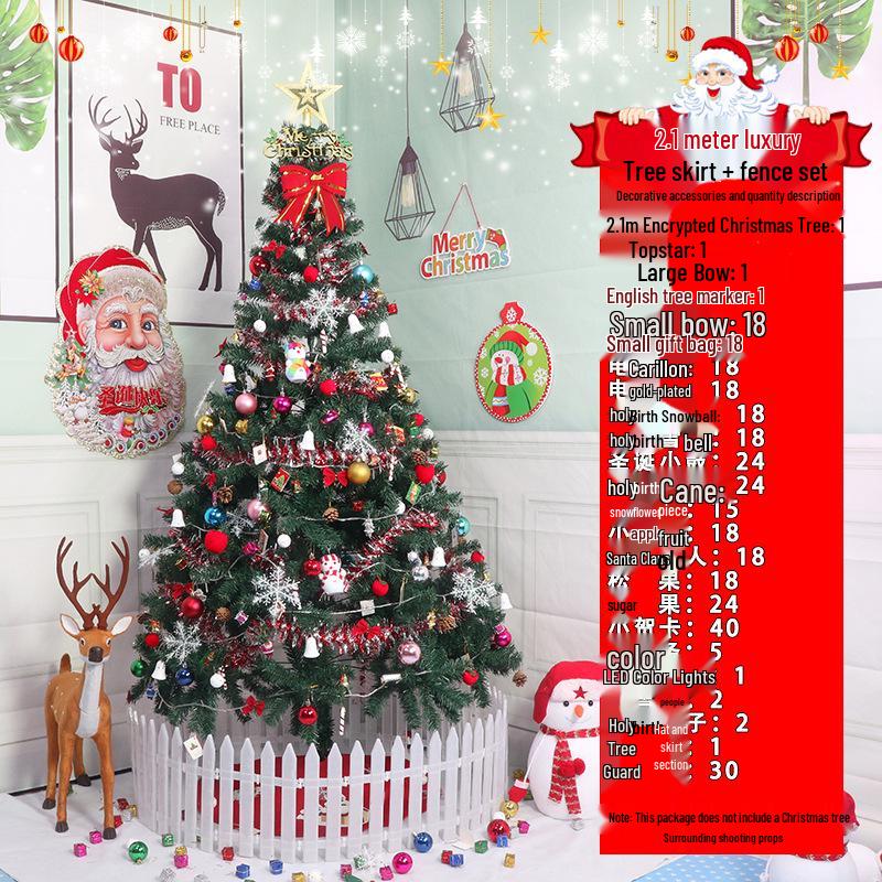 Christmas Tree Set with Window Decorations (60cm, 1.2m, 1.5m, 1.8m, 2.1m)