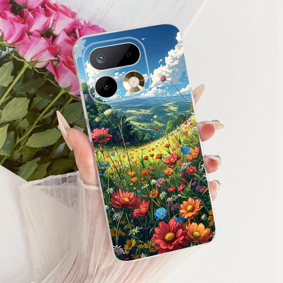 For Realme 16 Pro 5G Case RMX5121 Luxury Flowers Painted Cover Soft Slim Phone Case For Realme 16 Pro Plus Realme16 Pro+ 5G Bags