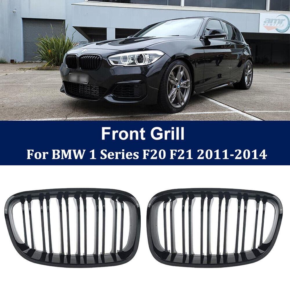 Front Kidney Grill Grille For BMW F20 F21 1 Series M Sport Gloss Black 2011-2014 RDMEV1