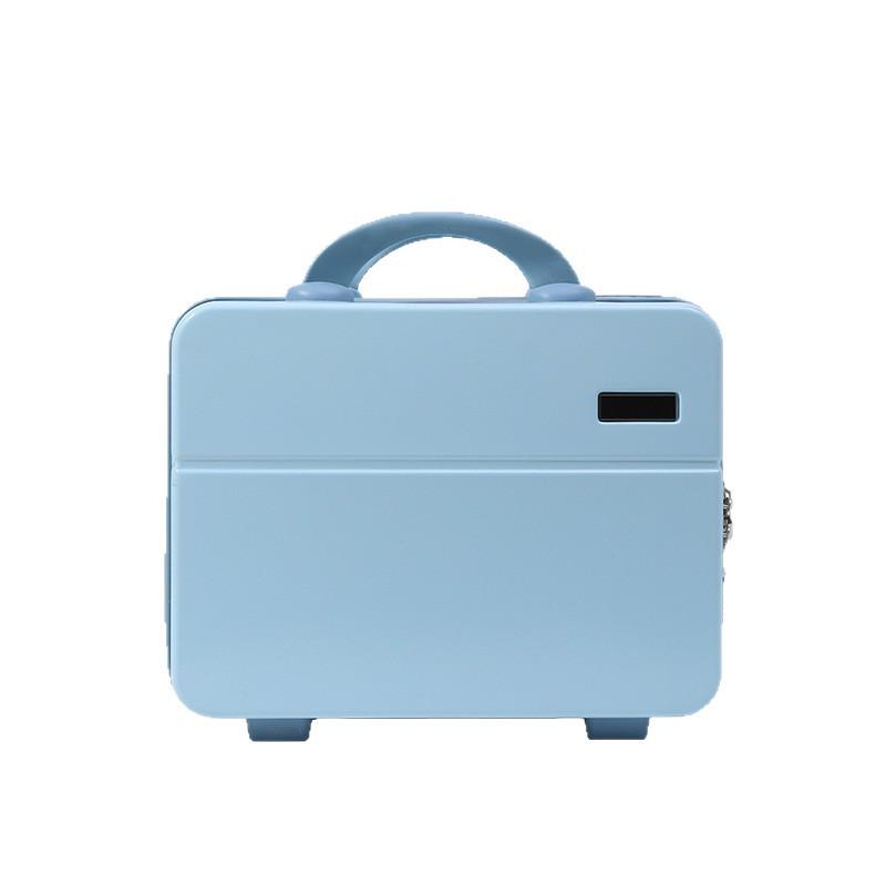 Compact 14-inch Password Cosmetic Handbag in Solid Color - Souvenir Gift Box and Storage Bag Suitcase.
