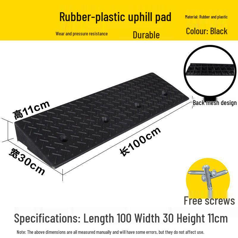 Rubber and Plastic Sloped Threshold Ramp Pad