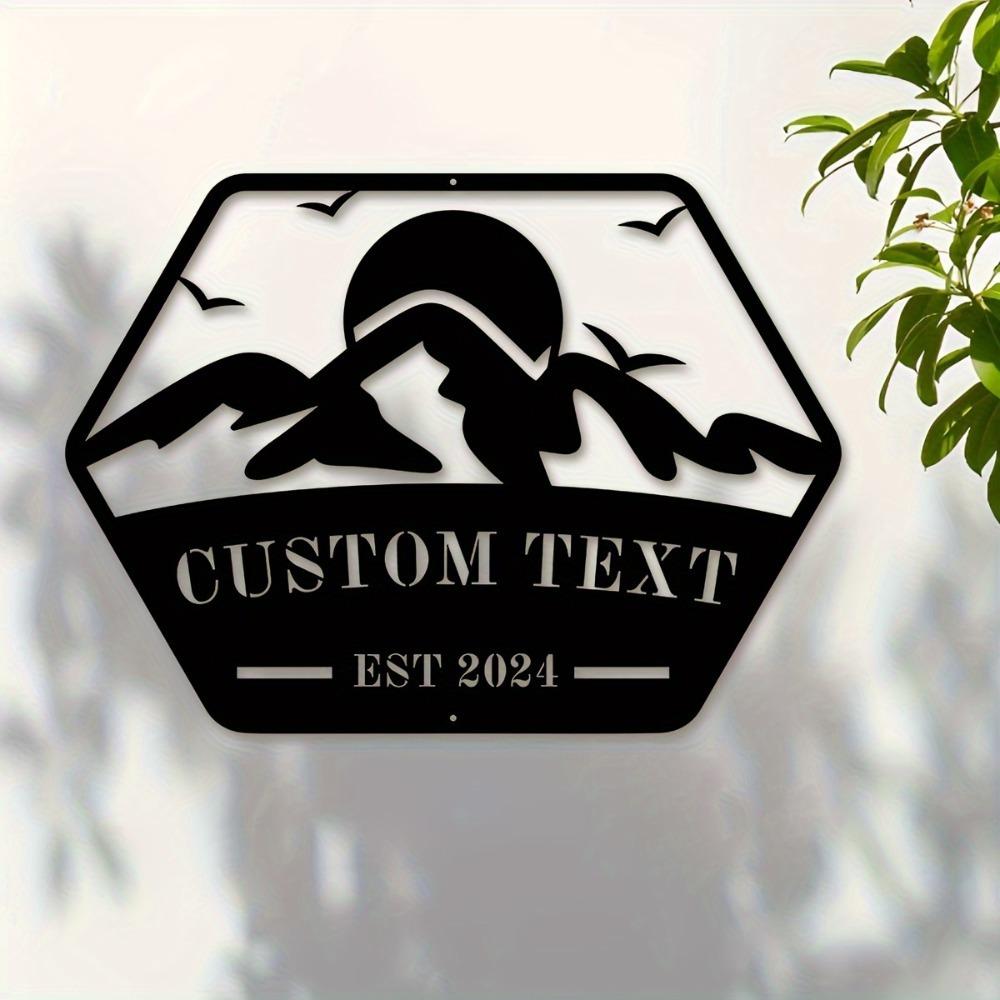 Custom Metal Wall Art, Family Name Sign, Modern Address Plaque, Garden Lawn Decor, Rustic Gift