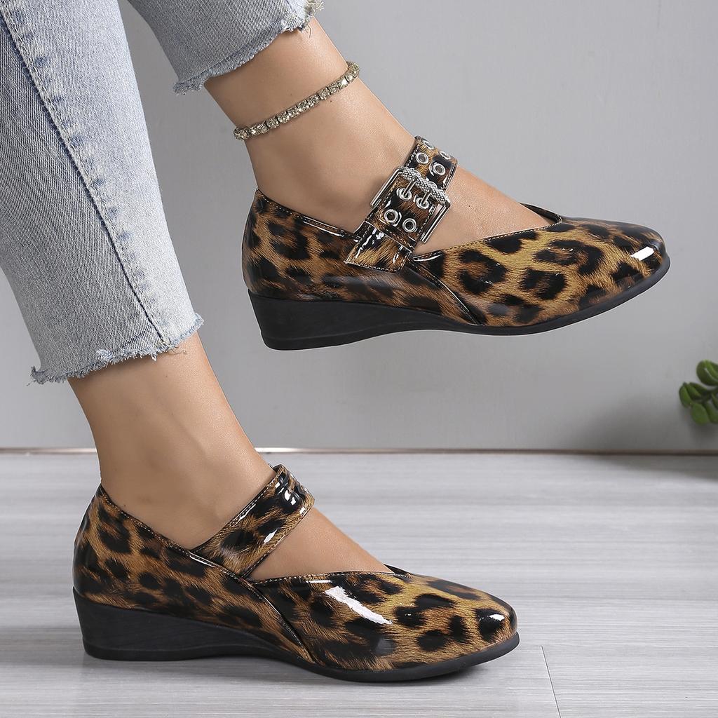 Fashion Retro Women Female Buckle Strap Footwear Ballet Flats Fashion Women Dance Shoes Spring Round Toe Ladies Flats with Lolita Shoes