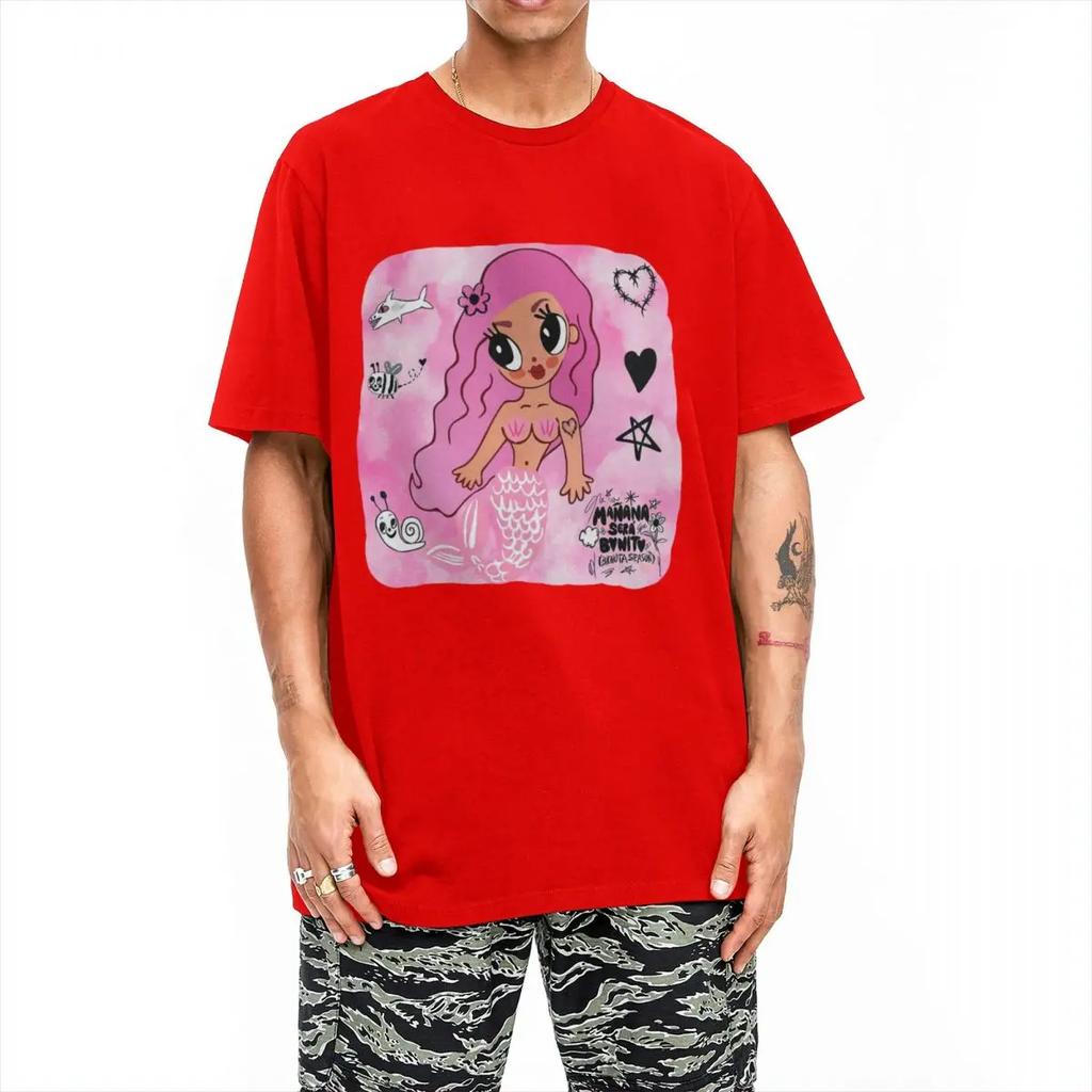 Karol G Pink Hair Bichota Bichota Heart T-Shirt Men Vintage Pure Cotton Tees O Neck Short Sleeve T Shirt Classic Clothes
