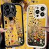 Phone Case for iPhone 17 Air 16E 15 16 Pro Max Kiss By Gustav Klimt Art Cover 14 Plus 13 12 Mini Soft Shell Silicone Fundas