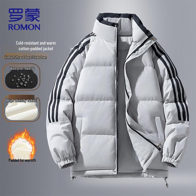 ROMON Men's Winter Warm Stand Collar Padded Jacket