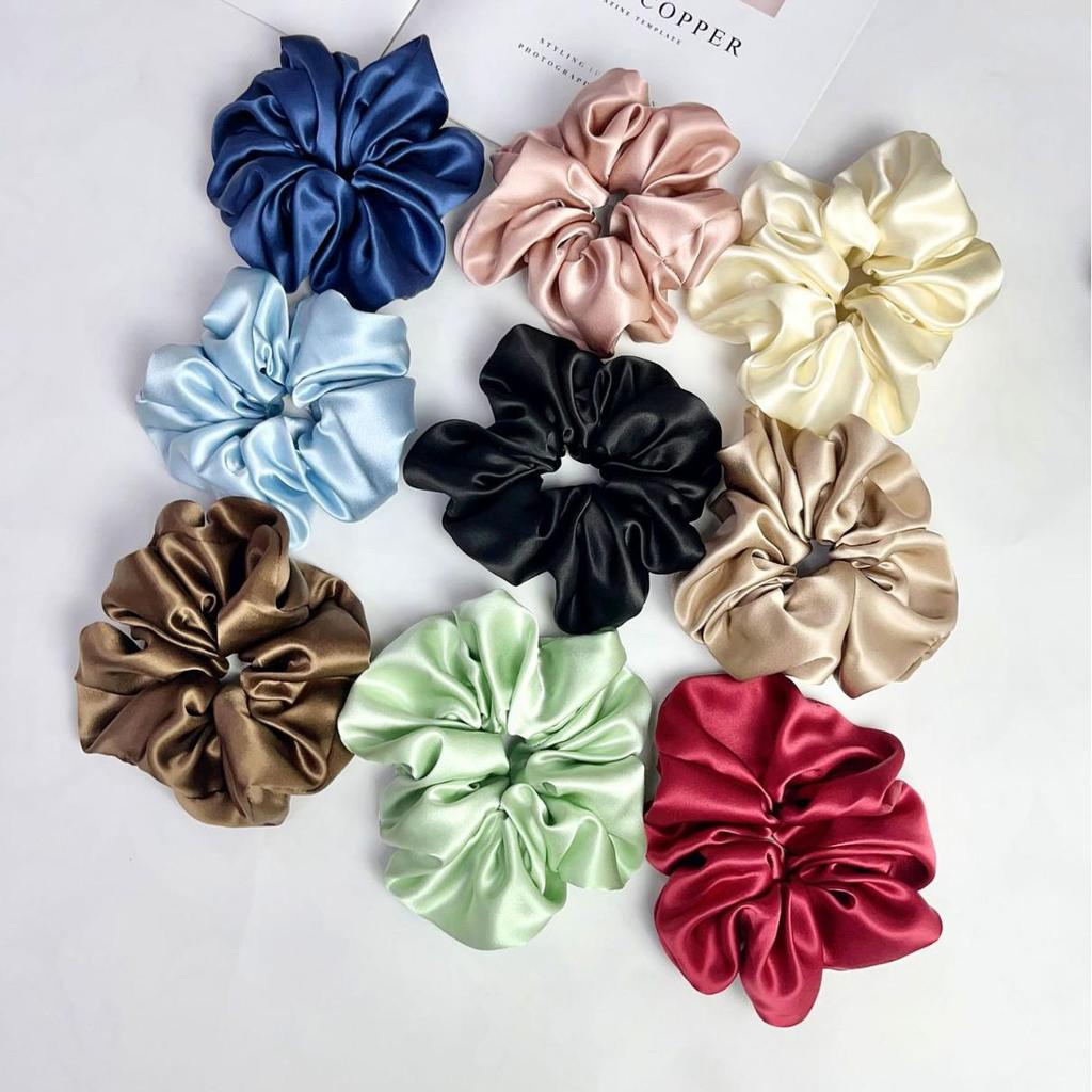 7cm Large Mulberry Silk Scrunchies - Luxury Hair Ties & Accessories