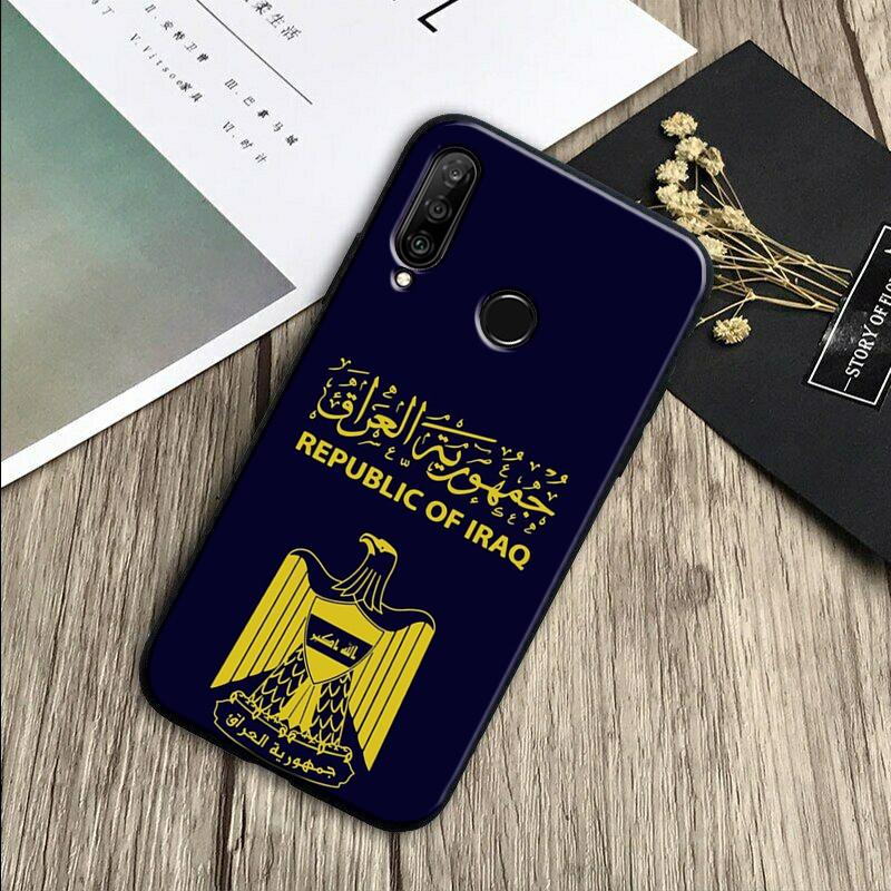 Iraqi Iraq Flag For Huawei Nova Y91 Y90 Y60 Y70 Y61 Y72 Y73 3i 7i 8i 11 12i 9 10 SE P20 P30 Pro P40 Lite Case