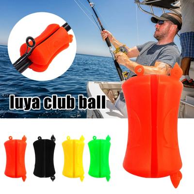 Fishing Rod Fixed Ball 3/4/6/12MM 4 Holes Portable Universal TPR Fishing Pole Holder Straps Fixing Clip Fly Fishing Accessories