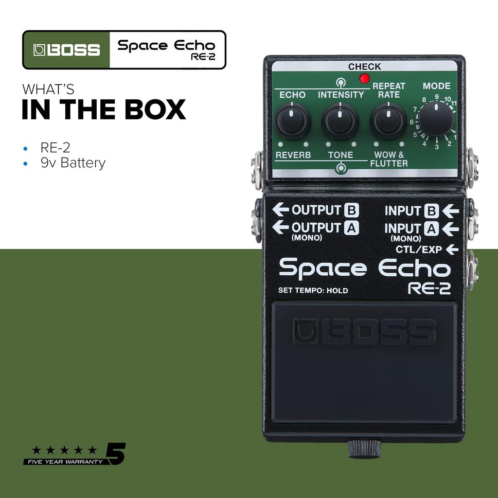 BOSS RE-2 Space Echo Echo Delay Reverb Guitar Effector