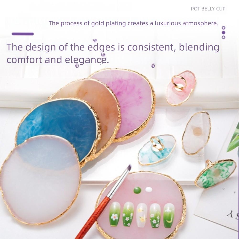 Fake Nail Resin Agate Nails Palette Color Drawing Pallet Manicure Tool Palette  Makeup Cosmetics