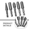 5Pcs Rotary Rasp File Set Steel File Hex Shank Carving Bit Cutter Rotary File For Metal Wood Grinding Woodworking Engraving Tool
