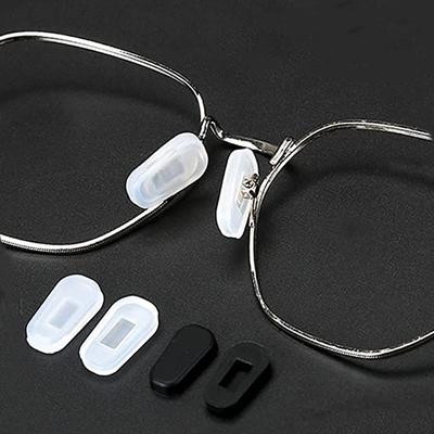 2 Pairs Anti-Slip Nose Pads For Glasses Soft Silicone Clip-On Nose Pads For Sunglasses Nose Support Pads