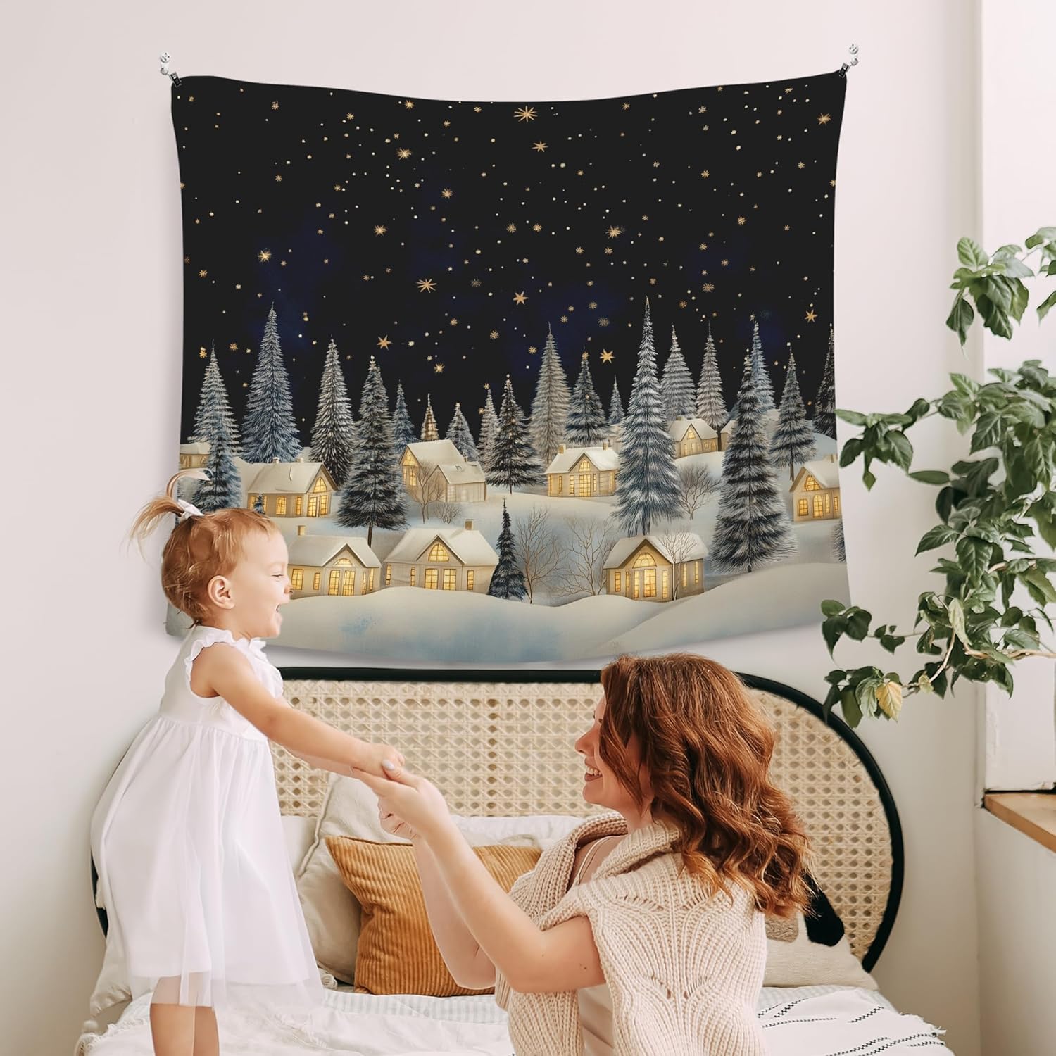 

Винтажный Рождественский Зимний Гобелен Санта Клаус Снеговик Новогодний Фон Настенное Украшение Камин Носки Подарки Подвесная Ткань 90x75cm