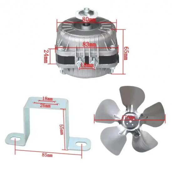 25W 35W 40W 60W 75W 100W Motor for Refrigerator Cooling and Condensation Use Freezer Condenser Fan Motor