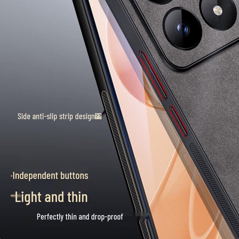 Shangsu Redmi K90 Serie Wildleder-Haptik Handyhülle