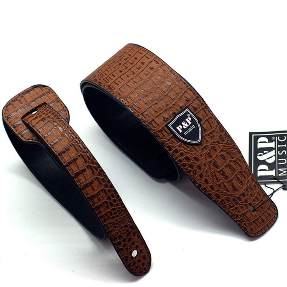 Adjustable Guitar Strap PU Leather Acoustic Guitar Strap Electric Guitar Strap  for Folk Guitar