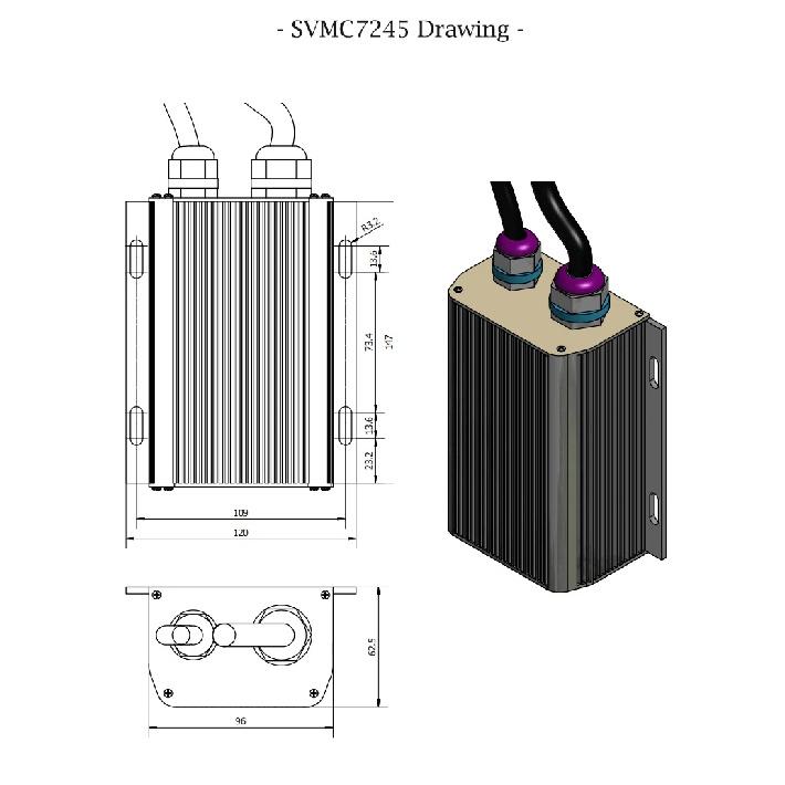 Sabvoton SVMC7245-M Unlock Version 1KW 72V 55A BLDC Motor Controller with Bluetooth Adapter