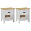 VidaXL Bedside Tables 2 Pcs Hill Range 46x35x49.5 Cm Solid Pine
