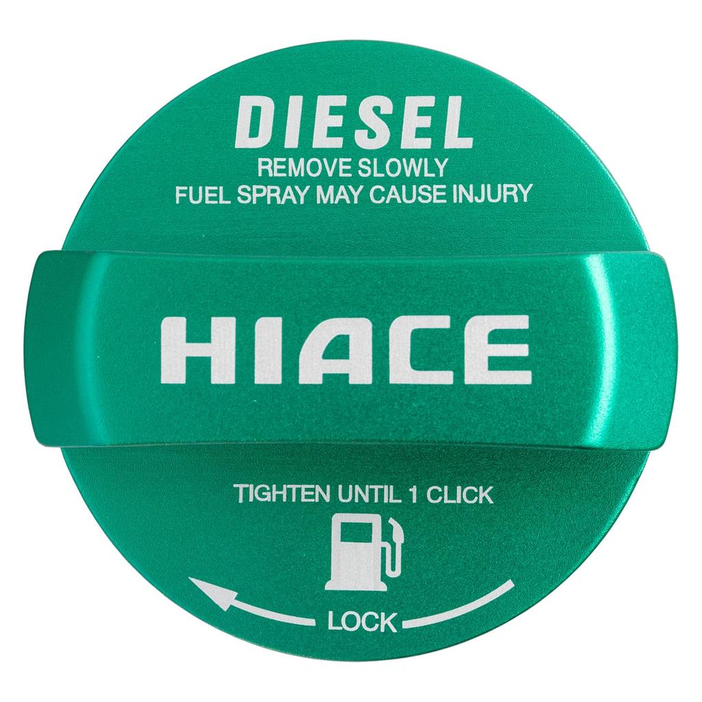 FCC Custom Fuel Cap Cover for Toyota Aluminum with Anodized for Diesel and Light Hiace, Finish, Green, Oil, BC-FCUVT-GR [Used]