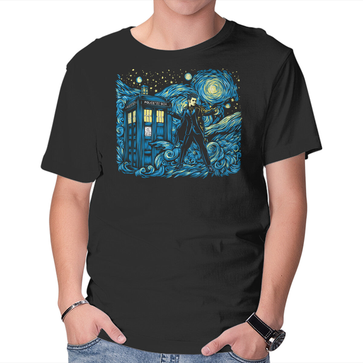 Unisex Crew Neck T-Shirt Tenth Doctor Dreams Of Time And Space Graphic Short Sleeve Casual Tee M