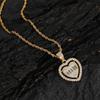 Fashion Gold Plated Heart CZ Pendant Necklace for Women Dainty Cubic Zirconia Chain Necklace Jewelry