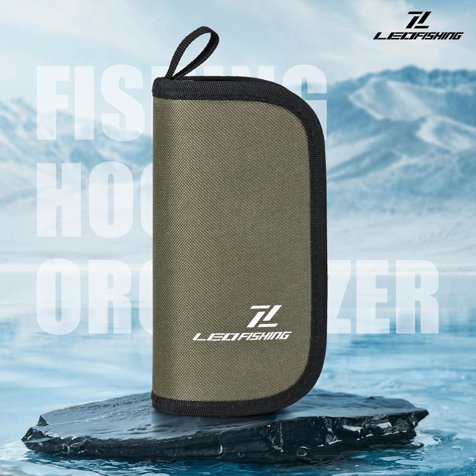 Fly Tackle Storage BagEVAMaterial: Specialized bag for lure fishing, olive green fishing tool and hook storage bag